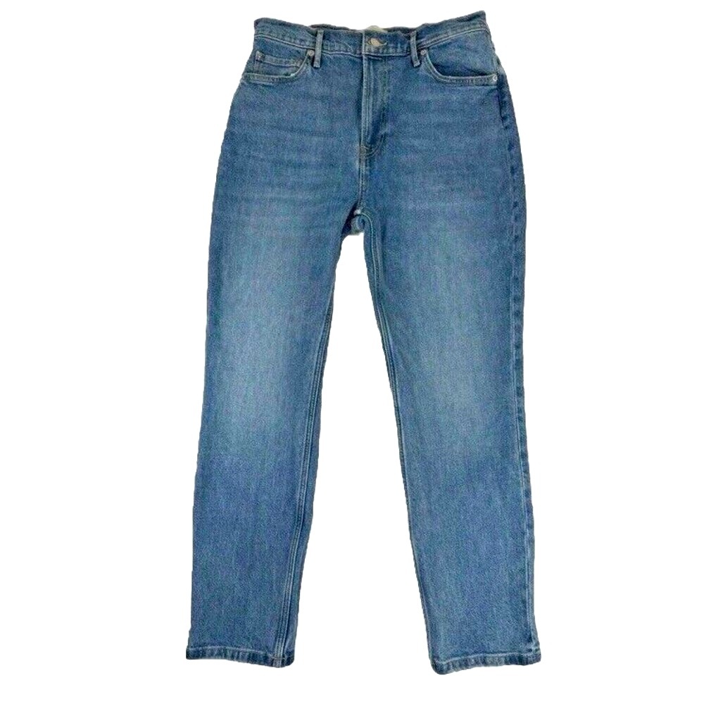 Everlane The Original Cheeky High Rise Straight Leg Jeans Mid Blue Sz 29